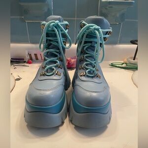 Melanie Martinez crybaby blue platform boots